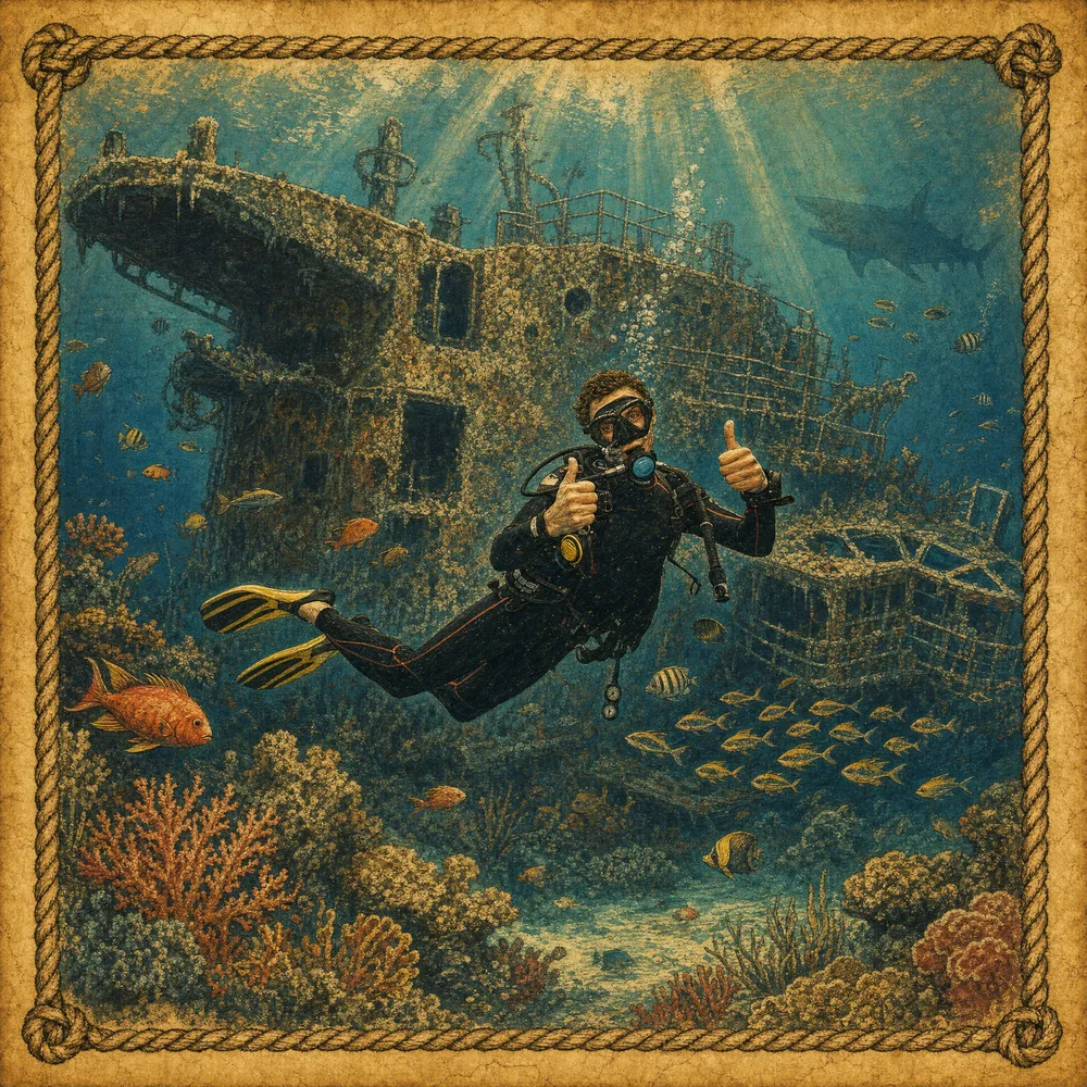 Scuba diving a shipwreck off Destin — East Pass underwater adventures