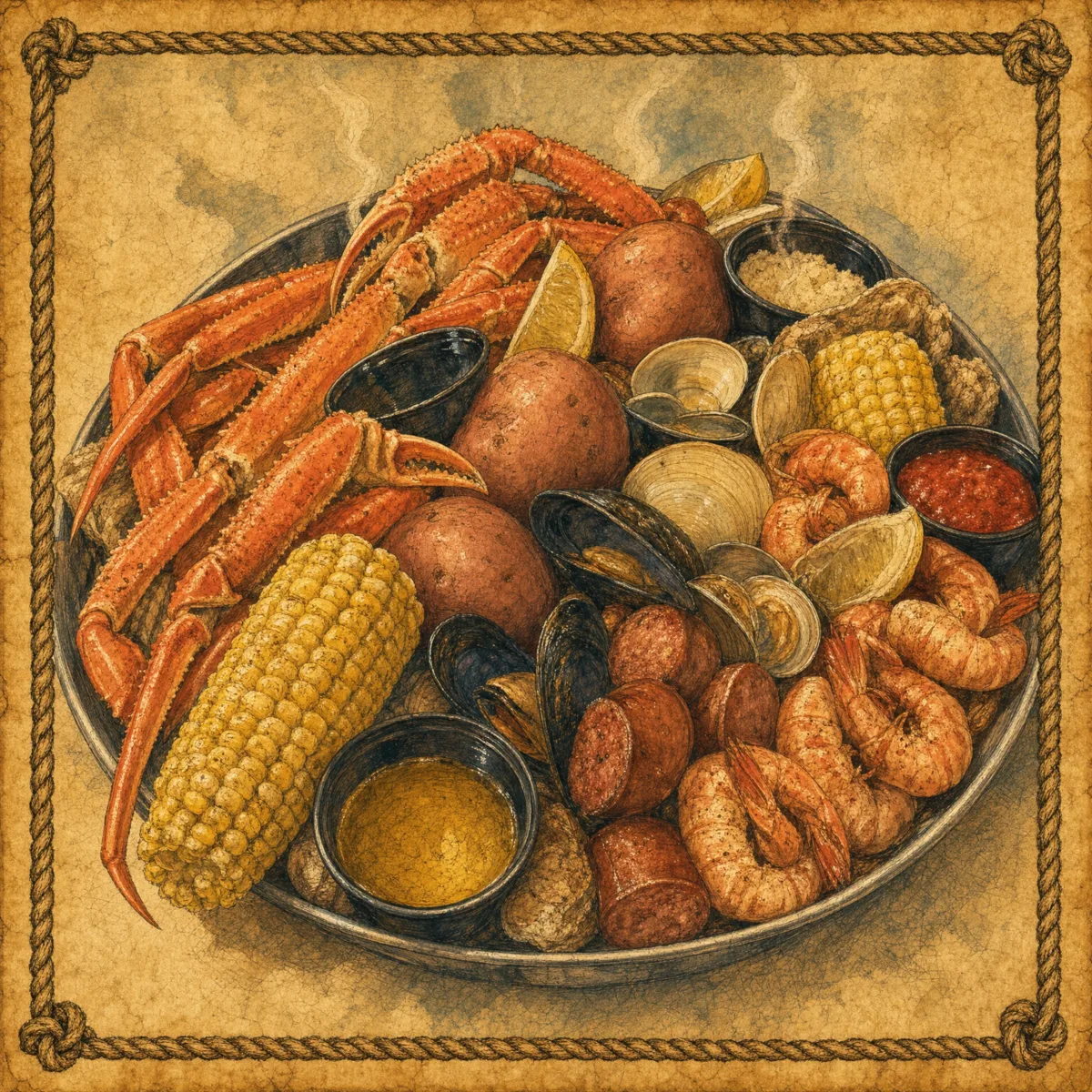 Fresh Destin seafood — Gulf shrimp, grouper, and local oysters
